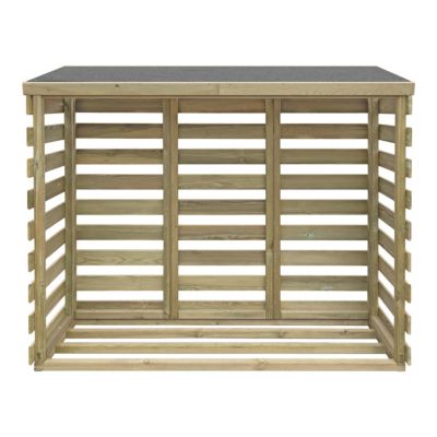 Abri bûches en bois Klikstrom Losino l.183 x P.60 x H.146 cm