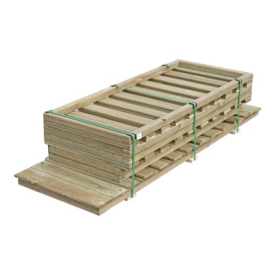 Abri bûches en bois Klikstrom Losino l.183 x P.60 x H.146 cm