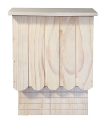 Boîte à Chauves-Souris Suspendue En Bois Naturel - Abri Extérieur Résistant Aux Intempéries Avec Toit Pour Jardin