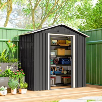 Abri de jardin 1,8 m² - cabanon 2 portes coulissantes verrouillables ...