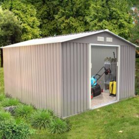 Abri de jardin 10,85 m² en acier  gris - SANCY