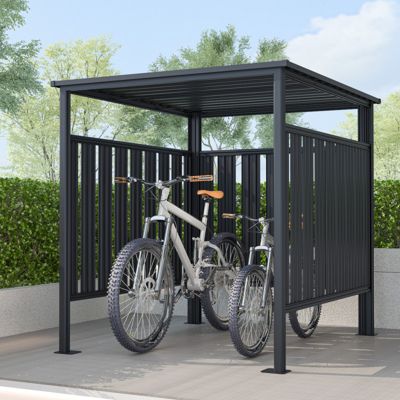 Abri de jardin 3,65m² acier galvanisé gris foncé Kosto X-Metal 4 couches peinture