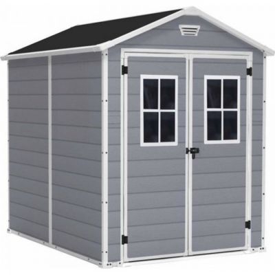 Abri de jardin 4,4 m² avec plancher KETER en résine Premium 86 Gris