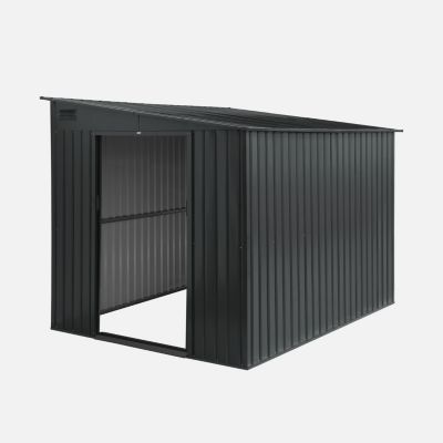 Abri de jardin acier 5.5m² avec kit d'ancrage anthracite L 258 x l 212.5 x H 195cm - Lome