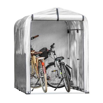 Abri de Jardin Argent Multifonctionnel Tente Stockage Velo Garage Exterieur 120 x 176 x 163 cm neuf