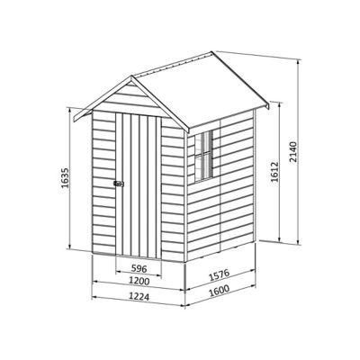 Abri de jardin Blooma Selwyn en bois coloris naturel ép.12 mm surface extérieure 2,75 m²