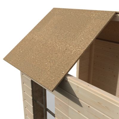 Abri de jardin Blooma Selwyn en bois coloris naturel ép.12 mm surface extérieure 2,75 m²