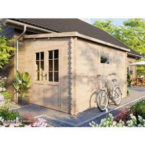 Abri de Jardin Bois Adossable 9m² - 250 x 360 cm - Epaisseur Murs : 28mm - Cabanon de Jardin - ADOSS 9