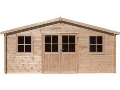 Abri de jardin bois "Alex"  20.20 m²  4.80 x 4.00 x 2.39 m  28 mm