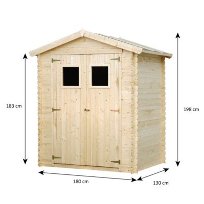 Abri de jardin - bois brut - 2,3 m²