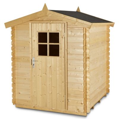 Abri de jardin bois coloris naturel ép.19 mm surface totale 3,46 m², Klikstrom Mokau