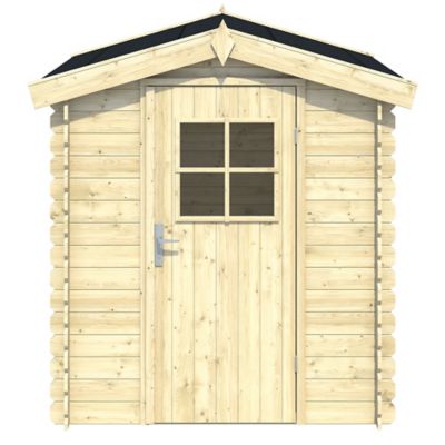 Abri de jardin bois coloris naturel ép.19 mm surface totale 3,46 m², Klikstrom Mokau