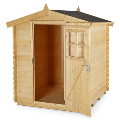 Abri de jardin bois coloris naturel ép.19 mm surface totale 3,46 m², Klikstrom Mokau