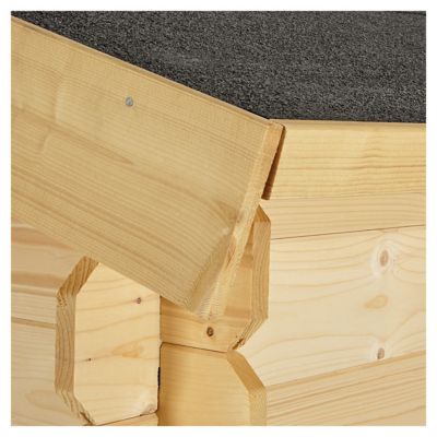 Abri de jardin bois coloris naturel ép.19 mm surface totale 3,46 m², Klikstrom Mokau