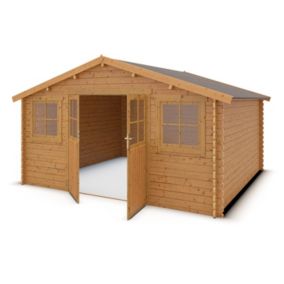 Abri de jardin bois marron 15,5 m2 Zélos