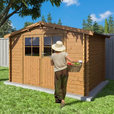 Abri de jardin bois marron 7 m2 Honos