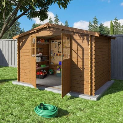 Abri de jardin bois marron 7 m2 Honos