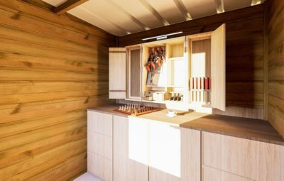 ABRI DE JARDIN bois Pin traité autoclave 27mm - 3,14x2,64m / 8,3m2 - Bac acier - Plancher bois