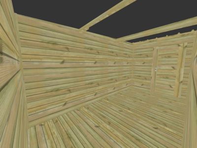 ABRI DE JARDIN bois Pin traité autoclave 27mm - 4,14x4,34m / 18m2 - Bac acier - Plancher bois
