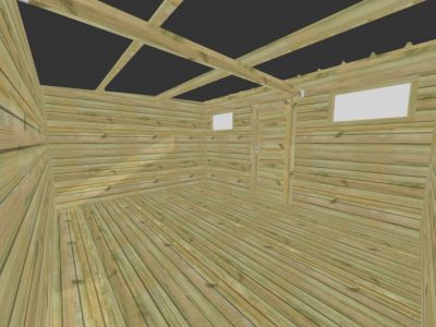 ABRI DE JARDIN bois Pin traité autoclave 27mm - 7,84x3,44m / 27m2 - Bac acier - Plancher bois