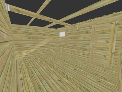 ABRI DE JARDIN bois Pin traité autoclave 27mm - 7,84x3,44m / 27m2 - Bac acier - Plancher bois