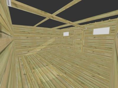 ABRI DE JARDIN bois Pin traité autoclave 27mm - 7,84x4,34m / 34m2 - Bac acier - Plancher bois