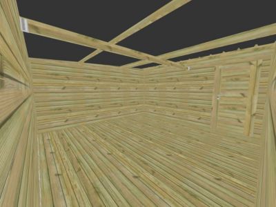 ABRI DE JARDIN bois Pin traité autoclave 27mm - 7,84x4,34m / 34m2 - Bac acier - Plancher bois