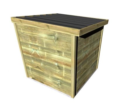 ABRI DE JARDIN bois Pin traité autoclave 27mm - Essentiel - 2,14x2,14m / 4,6m2 - Bac acier - Abri Français