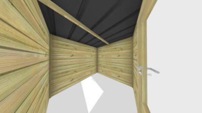 ABRI DE JARDIN bois Pin traité autoclave 27mm - Essentiel - 2,14x2,14m / 4,6m2 - Bac acier - Abri Français