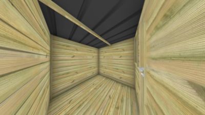 ABRI DE JARDIN bois Pin traité autoclave 27mm - Essentiel - 2,14x2,14m / 4,6m2 - Bac acier - Plancher bois