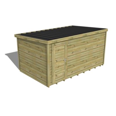 ABRI DE JARDIN bois Pin traité autoclave 27mm - Essentiel - 4,34x2,64m ...