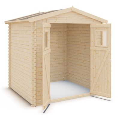 Abri de jardin bois TRIGANO 4 m² avec porte simple et panneaux robustes pour protéger et organiser votre matériel extérieur