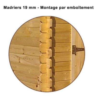 Abri de jardin bois TRIGANO 4 m² avec porte simple et panneaux robustes pour protéger et organiser votre matériel extérieur
