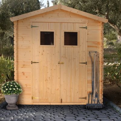 Abri de jardin bois TRIGANO 4 m² avec porte simple et panneaux robustes pour protéger et organiser votre matériel extérieur