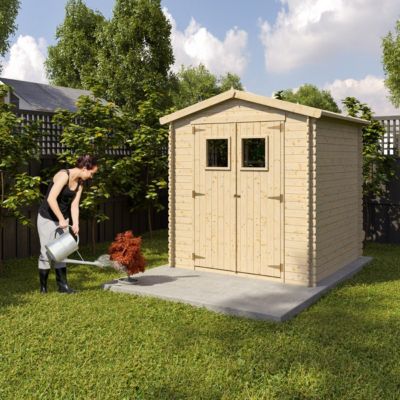 Abri de jardin bois TRIGANO 4 m² avec porte simple et panneaux robustes pour protéger et organiser votre matériel extérieur