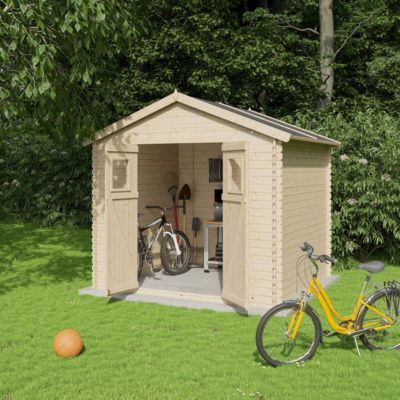 Abri de jardin bois TRIGANO 6.25 m² avec porte simple et panneaux robustes pour organiser et protéger votre matériel extérieur