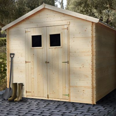 Abri de jardin bois TRIGANO 6.25 m² avec porte simple et panneaux robustes pour organiser et protéger votre matériel extérieur