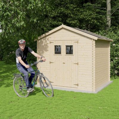 Abri de jardin bois TRIGANO 6.25 m² avec porte simple et panneaux robustes pour organiser et protéger votre matériel extérieur