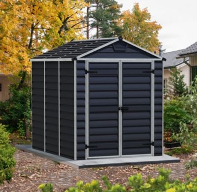Abri de jardin Canopia Skylight en polycarbonate gris anthracite et aluminium surface totale hors tout 4,2m²
