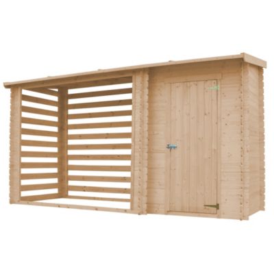 Abri de jardin+ Chalet pour vélos - 344 x 130 cm - 2,54 m2+1,1 m2 - M205 TIMBELA