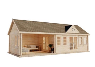 Abri de jardin CLOCKHOUSE Big Ben Alpholz, 95x42m dim ext (cas échéant incl débord de toit) naturel, 70mm, 39,9m² superficie tota