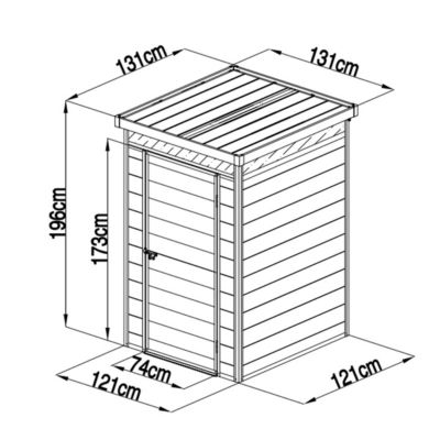 Abri de jardin compact en résine 130x130x196 cm