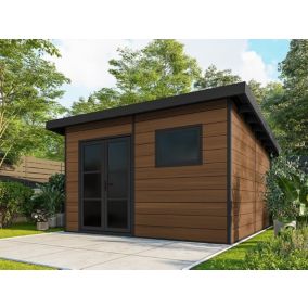 Abri de Jardin Composite ALMA - 15m2 - Brun - Cabane de Jardin