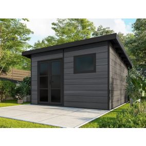 Abri de Jardin Composite ALMA - 15m2 Gris - Cabane de Jardin