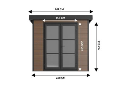 Abri de Jardin Composite ALMA - 5m2 - Brun - Cabane de jardin