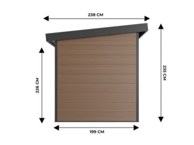 Abri de Jardin Composite ALMA - 5m2 - Brun - Cabane de jardin