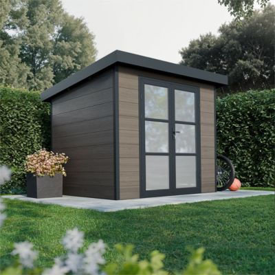 Abri de Jardin Composite ALMA - 5m2 - Gris - Cabane de jardin