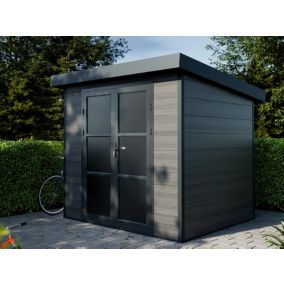 Abri de Jardin Composite ALMA - 5m2 - Gris - Cabane de jardin