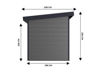 Abri de Jardin Composite ALMA - 5m2 - Gris - Cabane de jardin