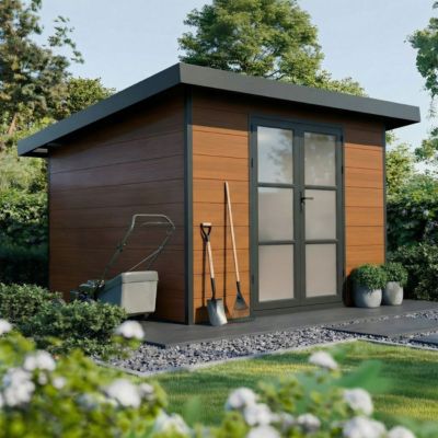Abri de Jardin Composite ALMA - 9m2 Brun - Cabane de Jardin